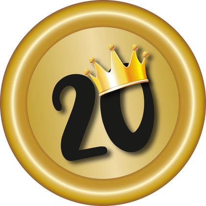 Schützenscheibe zum 20-jährigen Jubiläum – Symbol für zwei Jahrzehnte Erfolg, Ehre und Tradition in stilvollem Design