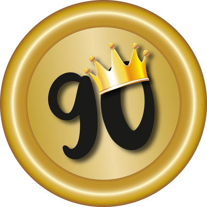Jubiläumsscheibe 90 Jahre – Ehrenscheibe mit edlem Goldmotiv, personalisierbar