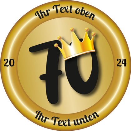 Jubiläumsscheibe 70 Jahre – personalisierbare Ehrenscheibe
