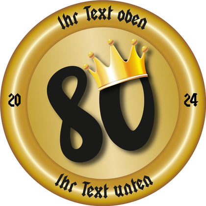 Edle Jubiläumsscheibe 80 Jahre – personalisierbare Ehrenscheibe für Vereinsjubiläum